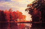 Albert Bierstadt Autumn Woods painting